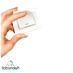 کلید تک پل درب دار BEKER مدل آسان سفید با قاب سفید